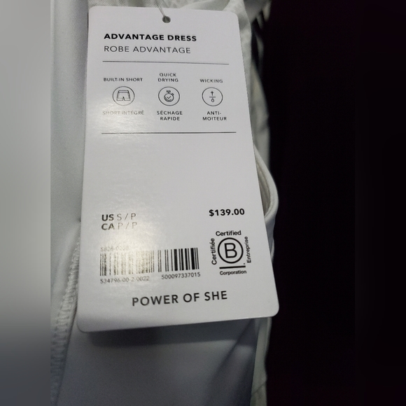 NWT Athleta Advantage Dress Skort Size Small Petite Bright White Color - Picture 4 of 7